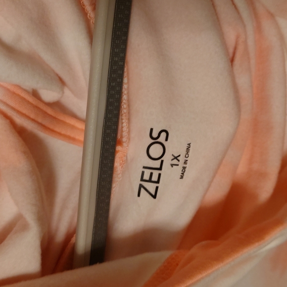 Zelos Plus Size Long Sleeve Round Hem Drawstring Hoodie - Picture 3 of 3